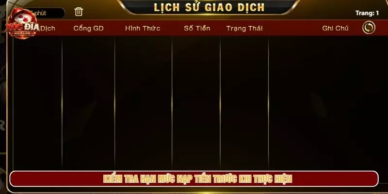 Nạp Tiền Xóc Đĩa Online - Quy Trình Và Lưu Ý Bảo Mật Kiểm tra hạn mức nạp tiền xóc đĩa trước khi thực hiện