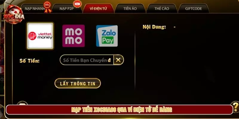 Nạp Tiền Xóc Đĩa Online - Quy Trình Và Lưu Ý Bảo Mật Nạp tiền xóc đĩa qua ví điện tử cần lưu lại thông tin giao dịch